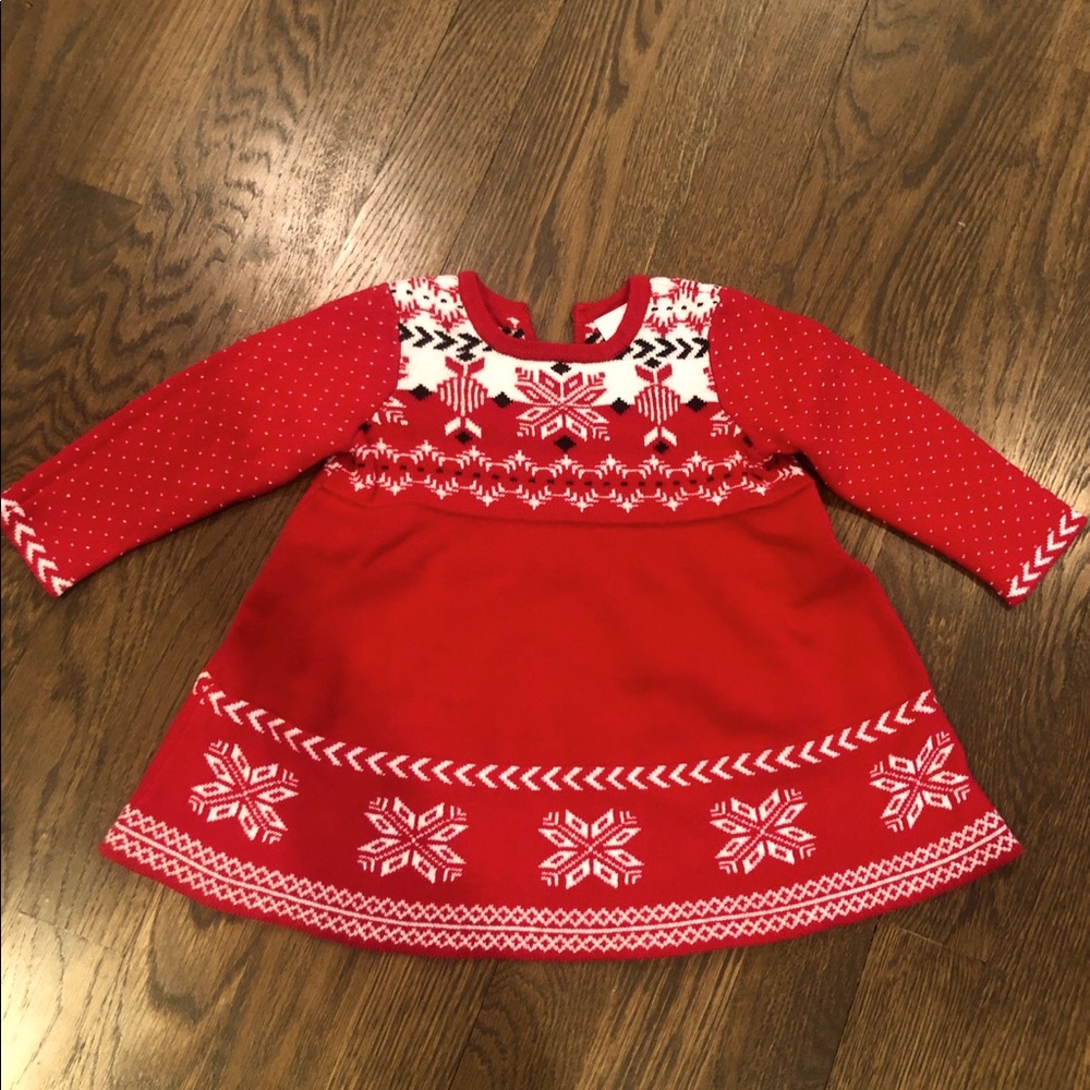Hanna Andersson 6-12 month red knit dress